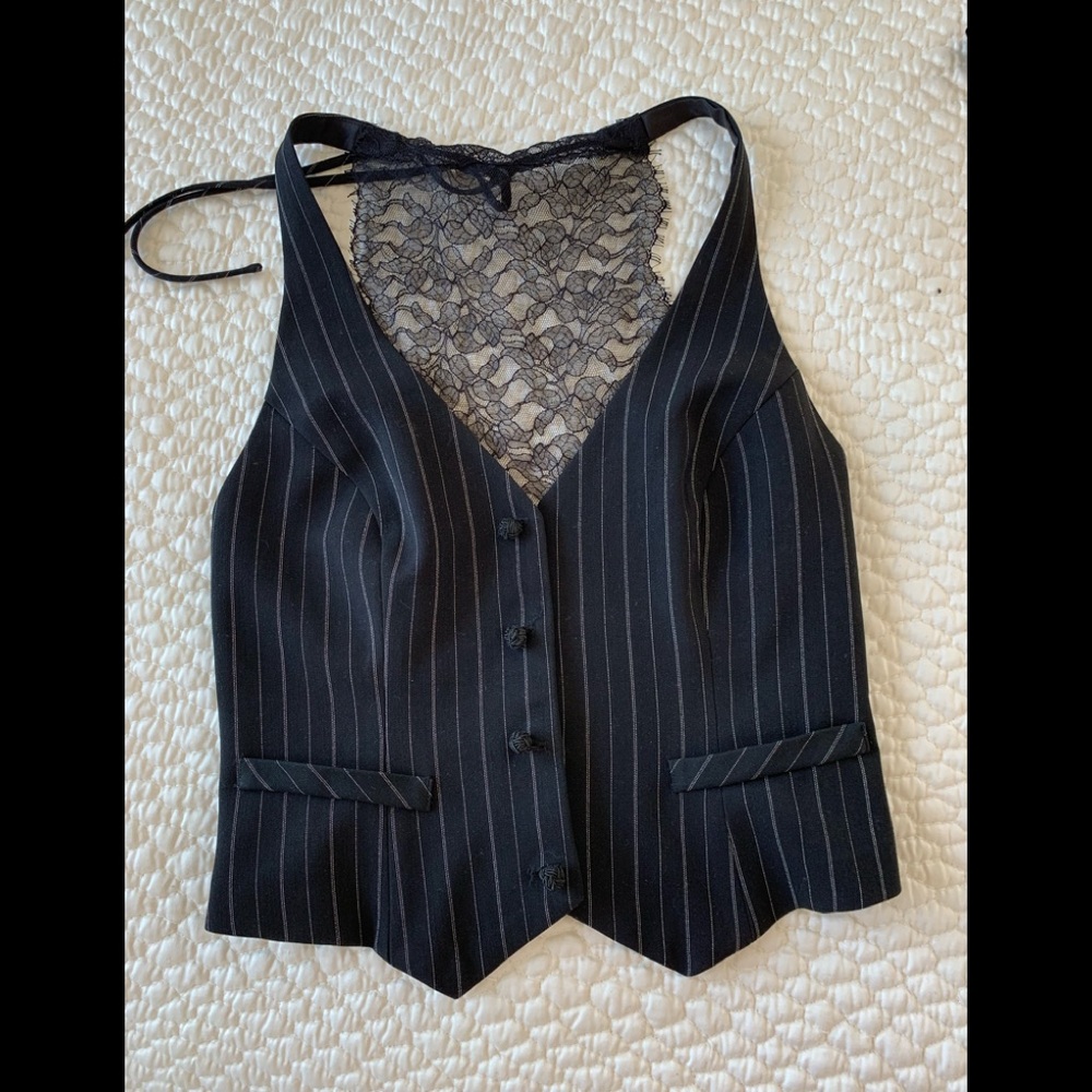 Women Tuxedo Vests With Lace